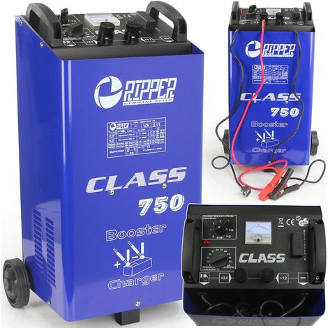 CLASS 750 12/24 V Ladegerät & Starthilfe Max. Ladestrom  ( 75A / 12V ), ( 100A / 24V ) Robustes Auto‑Batterieladegerät mit Fast Charge