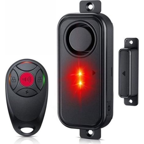 Alarme Magnétique - Sans Fil - IP66 Étanche - Pour Porte et Fenêtre - 108 dB - 30 à 60 M Télécommande - Lot de 2 (1/5)