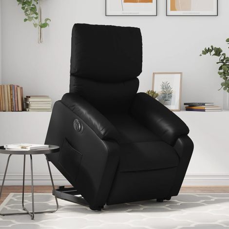 Fauteuil inclinable électrique-Chaise de relaxation-Fauteuil Relax noir similicuir 616318 (1/5)
