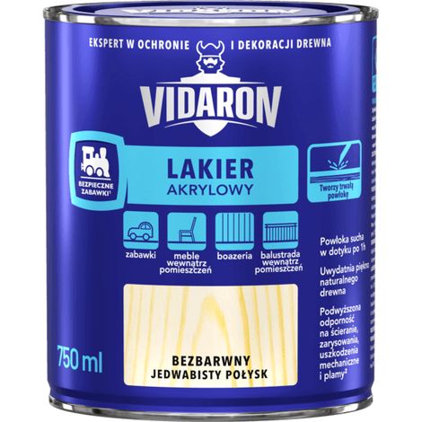 Vernice acrilica per legno, trasparente, lucida, 0,75 l