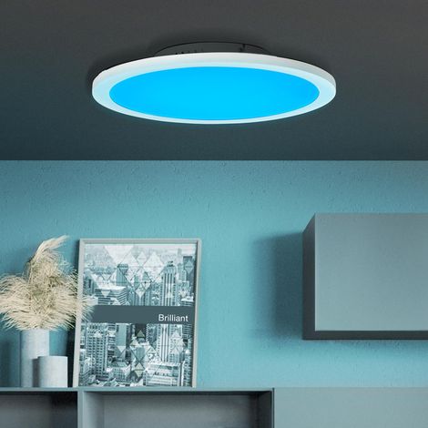 BRILLIANT Lampe Abie LED Deckenaufbau-Paneel 40cm weiß  1x 24W LED integriert, (1900lm, 2700-6200K)  Mit Fernbedienung steuerbar (1/5)