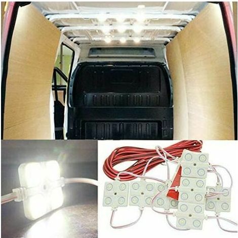 VURAHOME - Maso-Kit d'éclairage d'intérieur ultra lumineux 40 LED pour voiture, camion, camping-car, caravane, plafonnier (DC 12 V, blanc)(40LED) (1/4)