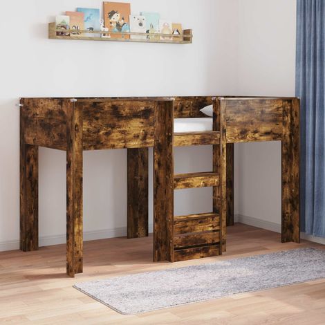 Cama Litera para Niños Roble ahumado 75 x 190 cm (1/5)
