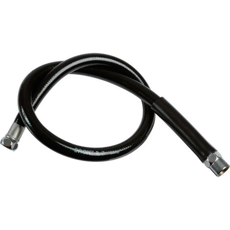 Delabie – Flexible sanitaire 0,95 m – Filetage entrée 1/2' – Filetage sortie 1/2' – PVC armé noir – Pression 5 bar – Température max 70°C