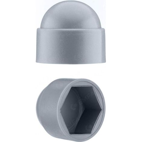 Cache-écrous M10 pour clé de 17 Gris 50 pcs. (1/4)