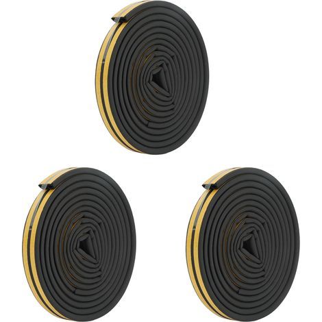 Bande d'étanchéité de porte, 3 pièces, épaisse, isolée, Absorption acoustique des chocs, coupe-froid auto-adhésive pour fenêtre de Garage (1/5)