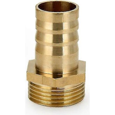 Raccords de tuyau barbelés 6mm mâle en laiton, lot de 2 pour tubes d'eau. Connecteurs robustes pour irrigation et aquariums. (1/3)