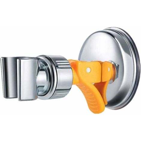 Support de Douche Ventouse de Support Douche Réglable à rotation 360 °, Support de douche à ventouse à grand adsorbabilité, Mural Universel pour Pommeau de Douche Accessoire de Salle (Jaune) (1/5)