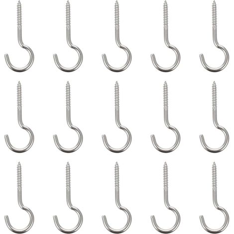 20 crochets à œillet - inox - pour suspension et mur/plafond (1/5)