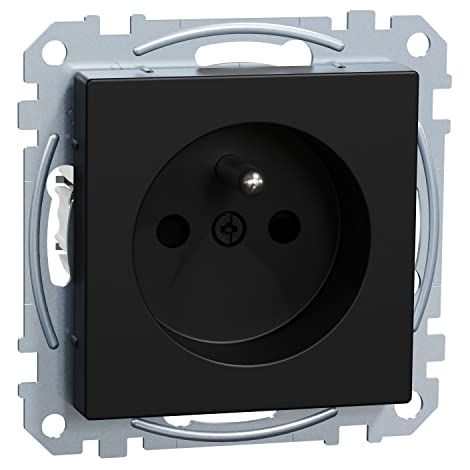 MERTEN MEG2500-0403 PRISE DE COURANT AVEC FICHE DE PROTECTION, PROTECTION TACTILE, BORNES ENFICHABLES, SYSTÈME M, MEG2500-0403,