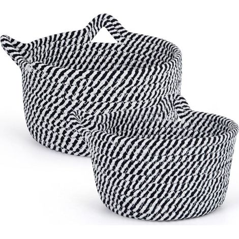 Bardusch-Paniers de rangement décoratifs, joli panier de rangement en corde de coton avec motif chat.. (1/5)