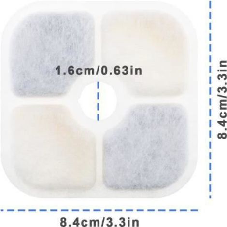 12pcs Filtre de fontaine, charbon actif, coton filtrant, résine cationique, pour Chatit PIXI 43717 (1/4)
