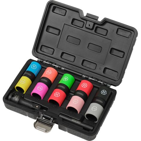 Draper 02744 Double Ended Wheel Nut Socket Set, 1/2"" Sq. Dr. (7 Piece) (1/2)