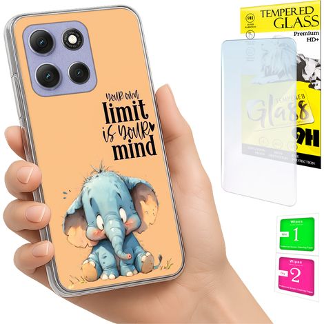 Funda para Motorola Moto G86 Power Photo Case Back Elephant + cristal 9H (1/5)