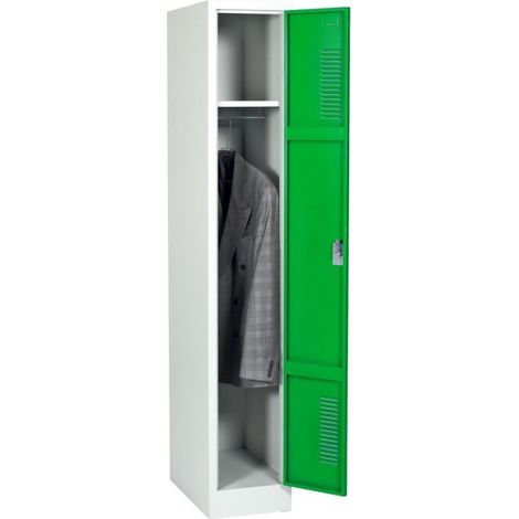 [JAMAIS UTILISE] Vestiaire Industrie Monobloc 1 Case CARAY 400x500x1800mm Vert et Gris - HSD201/GOV/G (1/5)