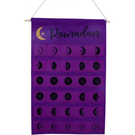 Ramadan-Adventskalender aus Filz Mubarak Wanddeko Countdown (1/5)