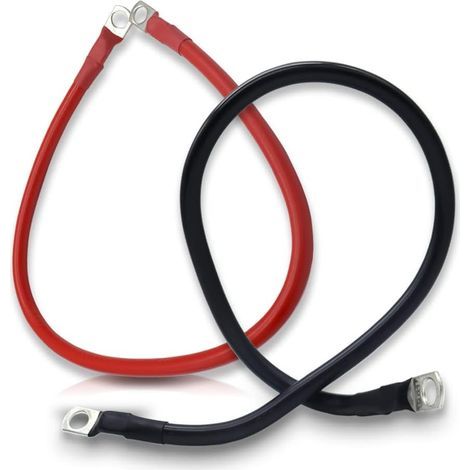 Câble de démarrage 2 pcs 12V 16mm² 5AWG 50cm – Fil de cuivre pur – Résistance à la corrosion – Pour motos, voitures, bateaux, solaire (1/5)