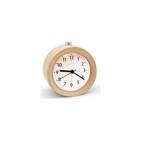 Réveil Matin avec Mode Snooze aboveClock Nano Réveil Bois sans Tic-Tac Réveil Analogique à Aiguilles Classique Veilleuse Alimenté par Pile (1/5)