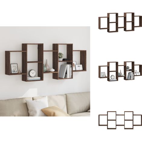 Étagère murale chêne marron 159x18x65 cm bois d'ingénierie - Étagère Murale - Étagères Murales - Étagère Flottante - Étagère Murale Flottante (1/5)