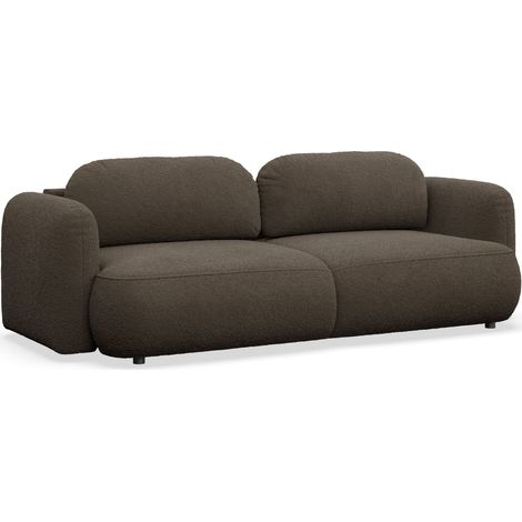 Selsey Tvoya – 3-Sitzer Schlafsofa mit Bouclé-Bezug, Braun (1/5)