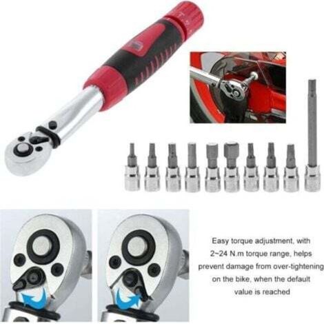 Clé dynamométrique Jeu de clés dynamométriques combinées pour entretien de vélo, clé dynamométrique prédéfinie de 2 à 24NM-- (1/3)