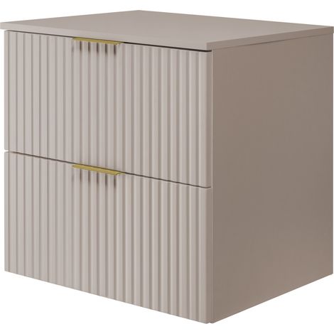 Mobile lavabo, Cashmere, 60 x 57 x 46 cm, maniglia oro + Piano (1/5)