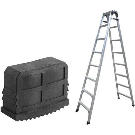 Lot de 2 Pieds d'escalier Universels en Caoutchouc, Pied d'échelle Antidérapant Pieds de Rechange pour Echelle Pieds de Sécurité Durable Noir (1/4)