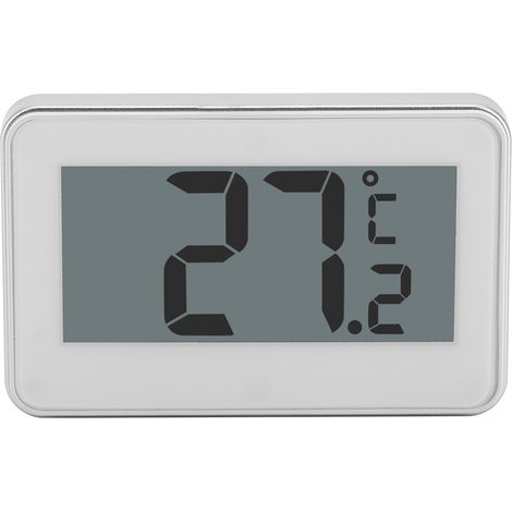 Thermomètre numérique LCD pour réfrigérateur/congélateur avec grand écran, support réglable et aimant. (1/5)