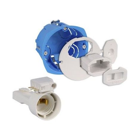 MULTIFIX DCL BOÎTE D'APPLIQUE AVEC COUVERCLE AFFLEURANT CONNECTEUR DOUILLE FICHE SCHNEIDER ALB71807 (1/2)