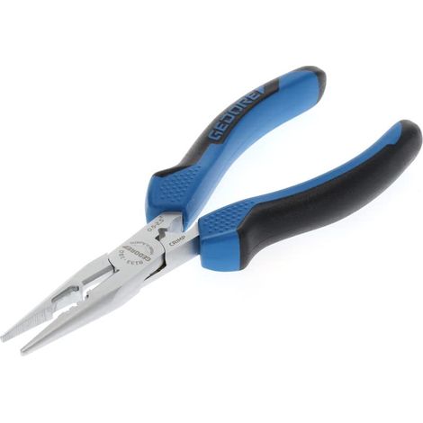 Pince multiple à becs droits pour couper/dénuder/sertir, striée, droite, trempée par induction, 8133-180 JC (1/5)