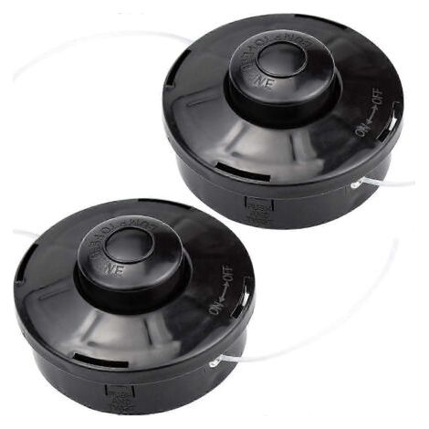 LAN Lot de 2 têtes de tondeuse universelles en nylon, bobine de rechange M10 x 1,25 (1/4)