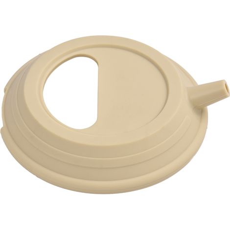 Couvercle en silicone pour bouilloire, théière portable d'extérieur, idéale pour le camping et les théières à infusion manuelle. Résistant aux hautes températures, couleur kaki. (1/5)