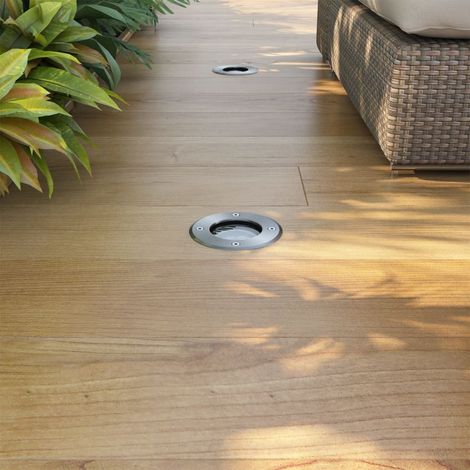 INLIFE Lampe LED encastrable au sol d'extérieur 3 pièces Rond (1/5)