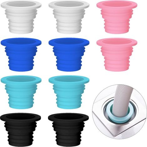 Lot de 10 joints d'étanchéité anti odeurs en silicone pour les toilettes,la salle de bain et la cuisine (1/5)