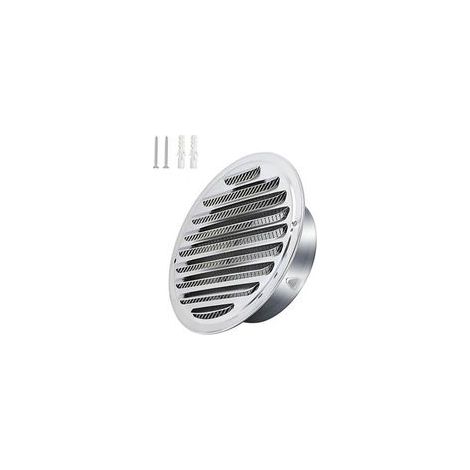 Acier Inoxydable Rond Grille de Ventilation de Tuyau D'échappement 200mm, Capot de Sortie D'air, Grille D'évacuation D'air Ronde, Hotte de Désenfumage Avec Moustiquaire (1/5)