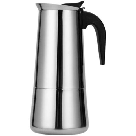 Cafetière portable d'extérieur Cafetière italienne 4 tasses en acier inoxydable compatible tous types de feux 4 tasses 200ml (1/5)