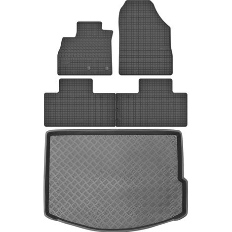 Renault Scenic IV Minivan de 2015 SET - Alfombrillas de goma para coche + alfombrilla para maletero