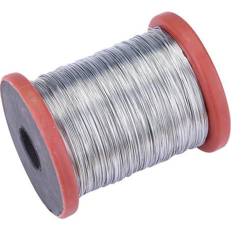1 Rouleau 0,5mm 500G Fil de Fer/Acier Inoxydable pour Cadre Ruche Outil Apiculture Outils Frame(Acier Inoxydable) (1/5)