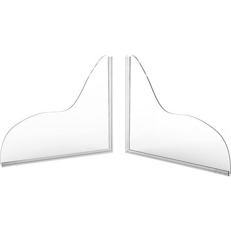 2 pare-éclaboussures de douche, en silicone autocollant, étanche, pour baignoire et douche (1/5)