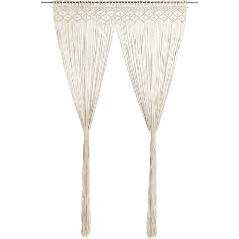 vidaXL Macrame Curtain 140x240 cm Cotton