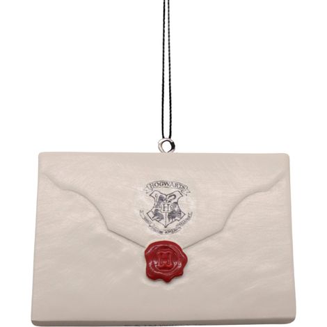 Pendente 3D Lettera Hogwarts Bianca Sigillo Rosso 6,5x5cm Peraga Christmas