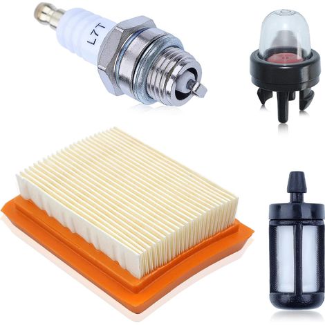 Kit Filtre à Air, Bougie d'allumage, Filtre à Essence, Poires d'amorçage pour Débroussailleuse Stihl (1/5)