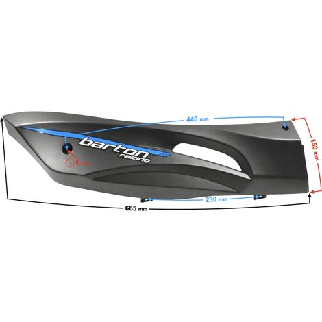 Seuil de porte droit noir et bleu Falcon 50 Falcon 125 2 (1/2)