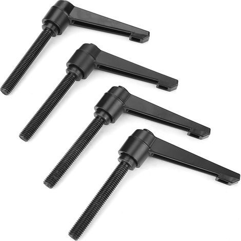 4 Poignées de Réglage Métalliques M10 Filetage Mâle (80mm) pour Machines (1/5)