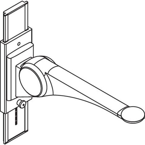 HEWI 802.50.41660 Poignée d'appui rabattable Premium, 600 mm
