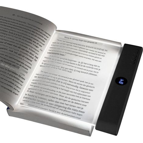 Lampe De Lecture Led - Pour Livre Et Tablette - Avec 3 Températures De Lumière Et Minuterie - Autonome 35 H - Noir (1/5)