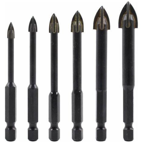 Tungsten Carbide Drill Bit and Drill Bit Kit for Tile -(Tile, Brick, Cement, Concrete, Glass, Plastic, Metal Block, Wood) (1/5)