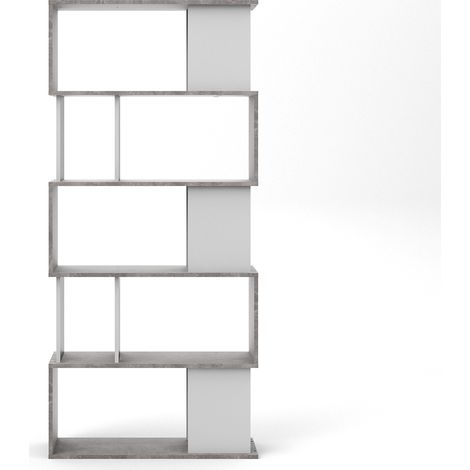 Magda Regal Bücherregal mit 5 Ablagen, beton dekor,weiss. (1/5)