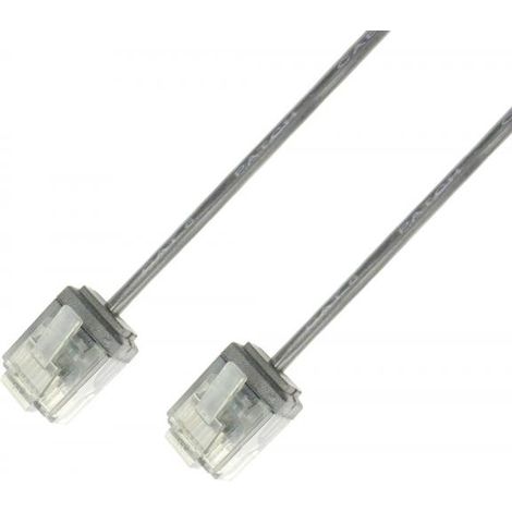 Techly Professional Cavo di rete Patch in Rame Ultra Slim Cat.6 Grigio UTP 2 m (1/4)
