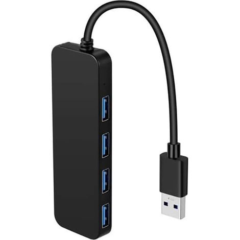 Hub USB 3.0, Adaptateur USB 4 Ports Haute Vitesse, Rallonge USB Compacte pour PC Portable, Bureau, Disque Dur Externe, et Port Multiple pour PC (1/5)